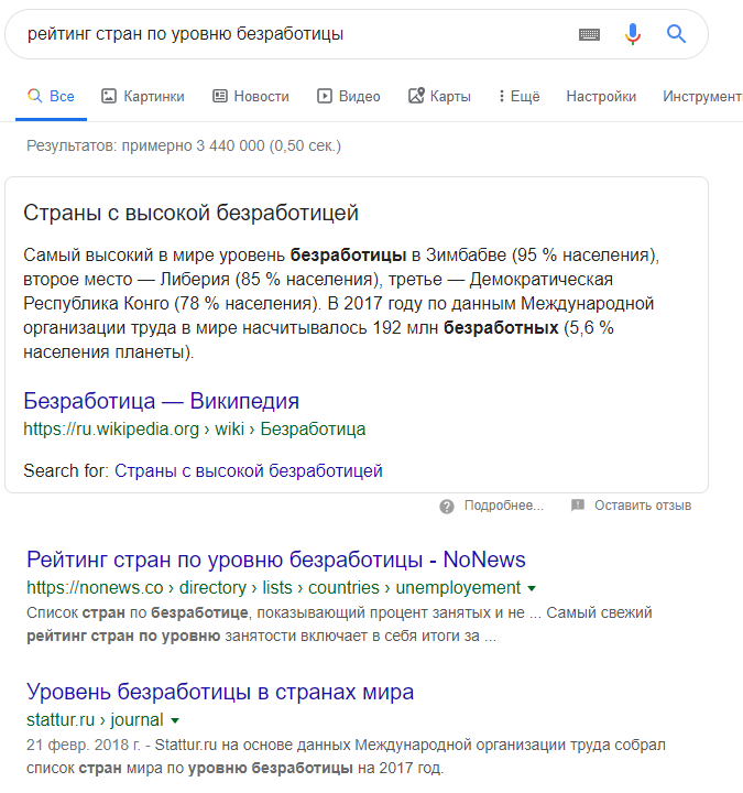 Так выглядит типичный избранный фрагмент