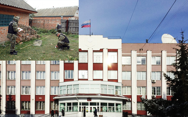 Ленинский районный суд Курска и место перестрелки с пограничниками. Коллаж: Legal.Report