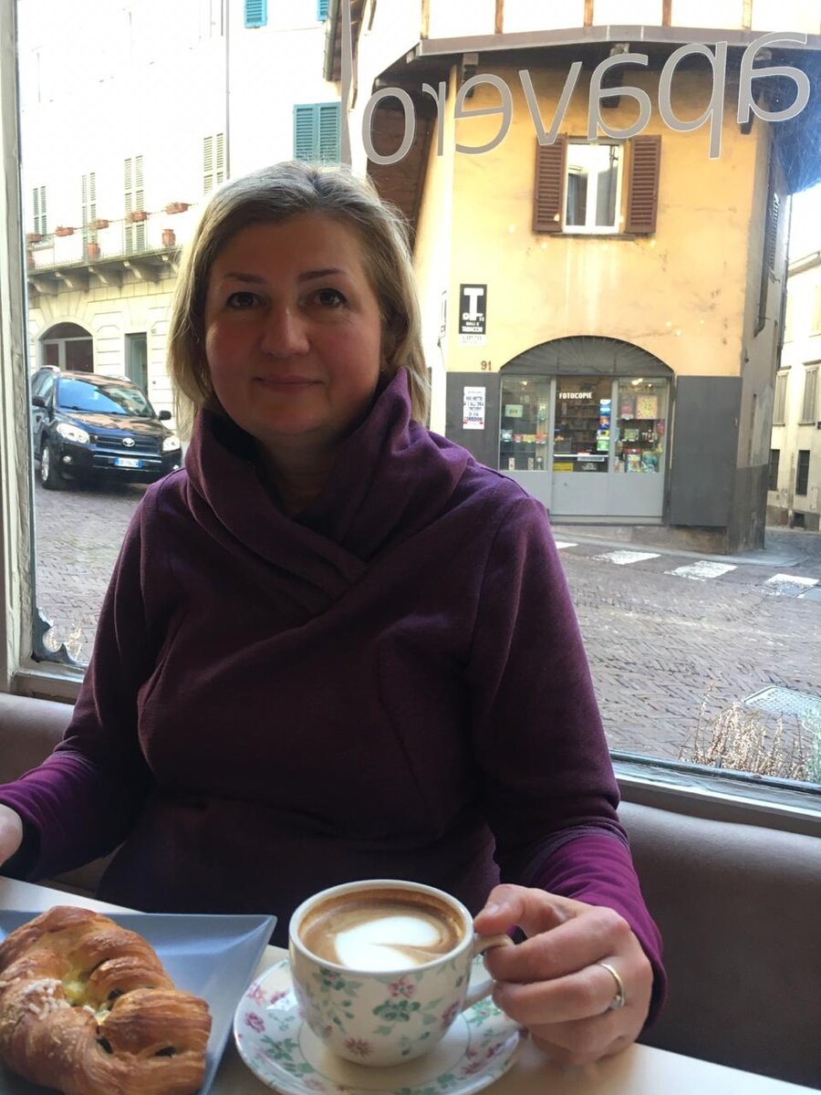 Завтрак в Бергамо, в баре Папаверо (в переводе - мак). Фото Людмилы Шкробан