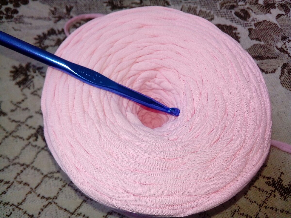 Этапы вязания ракушки