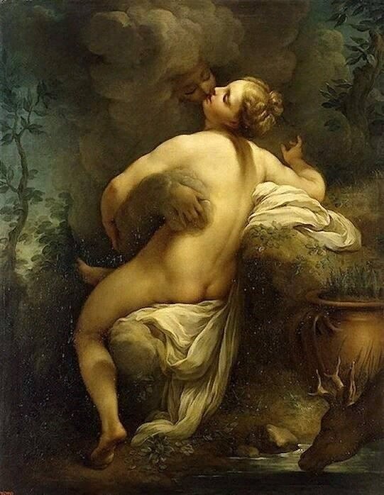 картина Корреджо — Зевс в виде дыма и  Ио