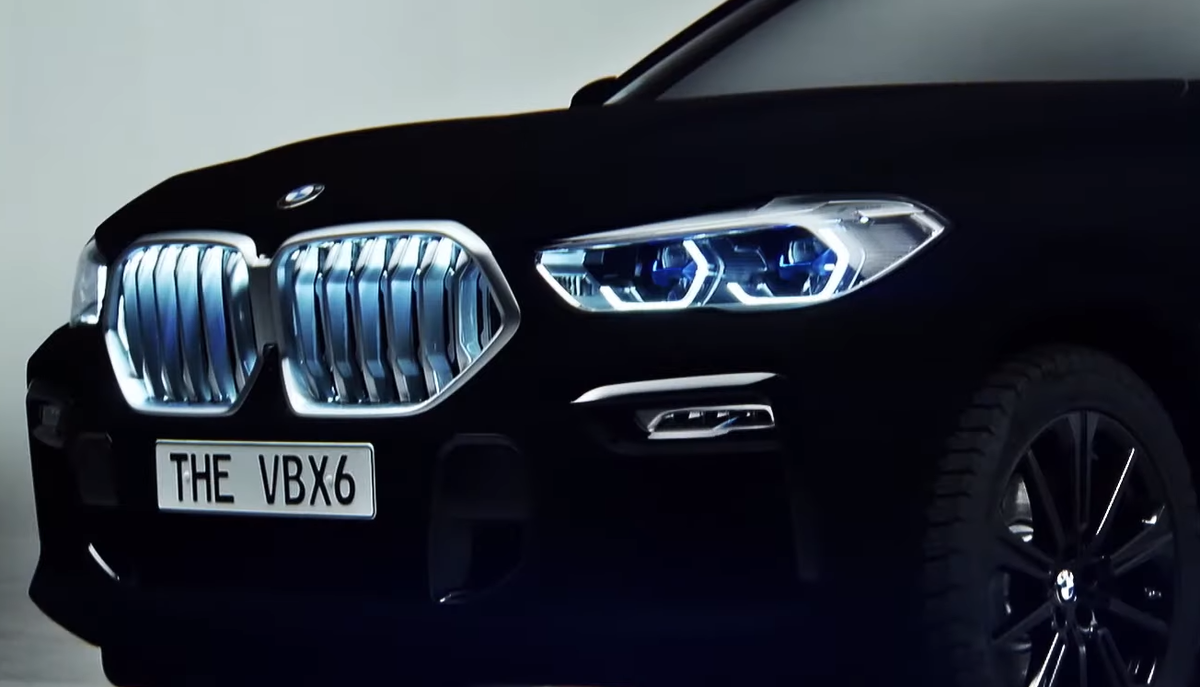 bmw x6, покрытая vantablack