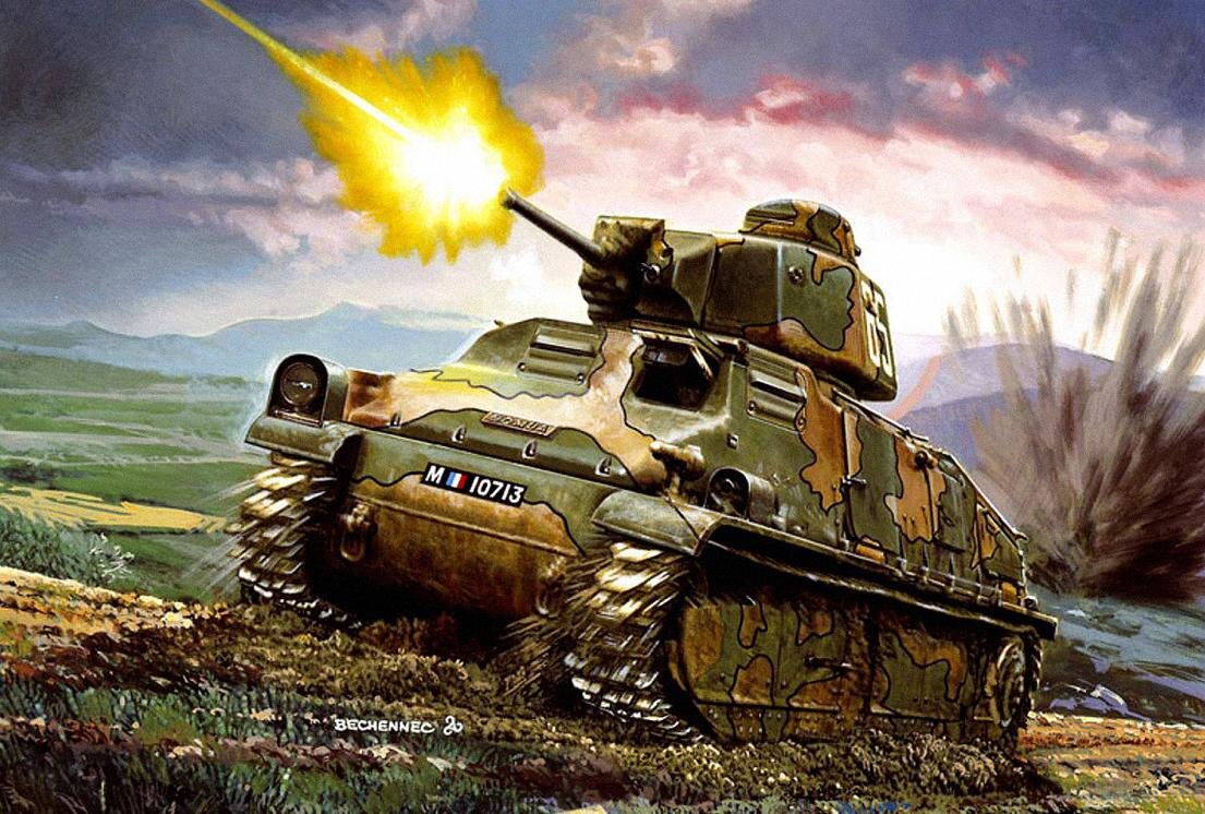 Танк Char de cavalerie 35S. Такими машинами вооружали половину эскадронов в танковых полках лёгких механизированных дивизий.