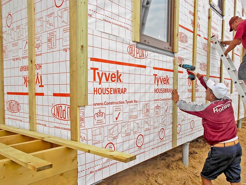 Ветрозащитная мембрана для стен каркасного дома