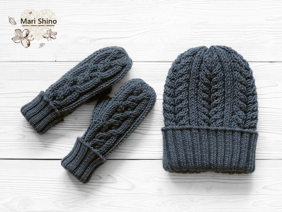 Изделия связаны из полушерстяной пряжи толщиной 200-240м на 100м