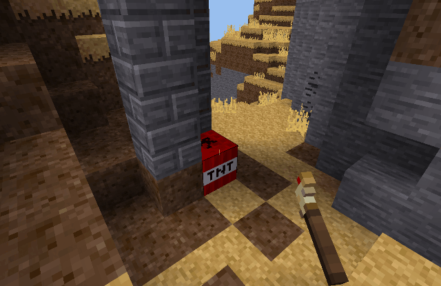 Мод Realistic block physics на Minecraft.