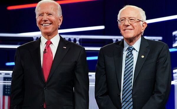 Джо Байден (слева) и Берни Сандерс (справа)