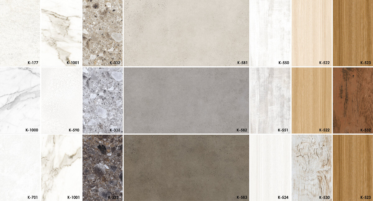 Сочетание рисунков керамогранита от бренда KERRANOVA