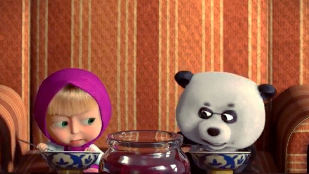 Кадр из мультфильма "Маша и медведь" 