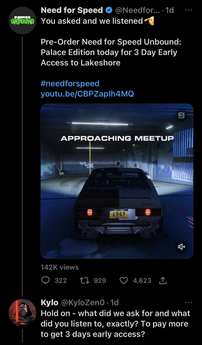    Геймеры призывают пиратить Need for Speed Unbound из-за поведения сотрудников EA