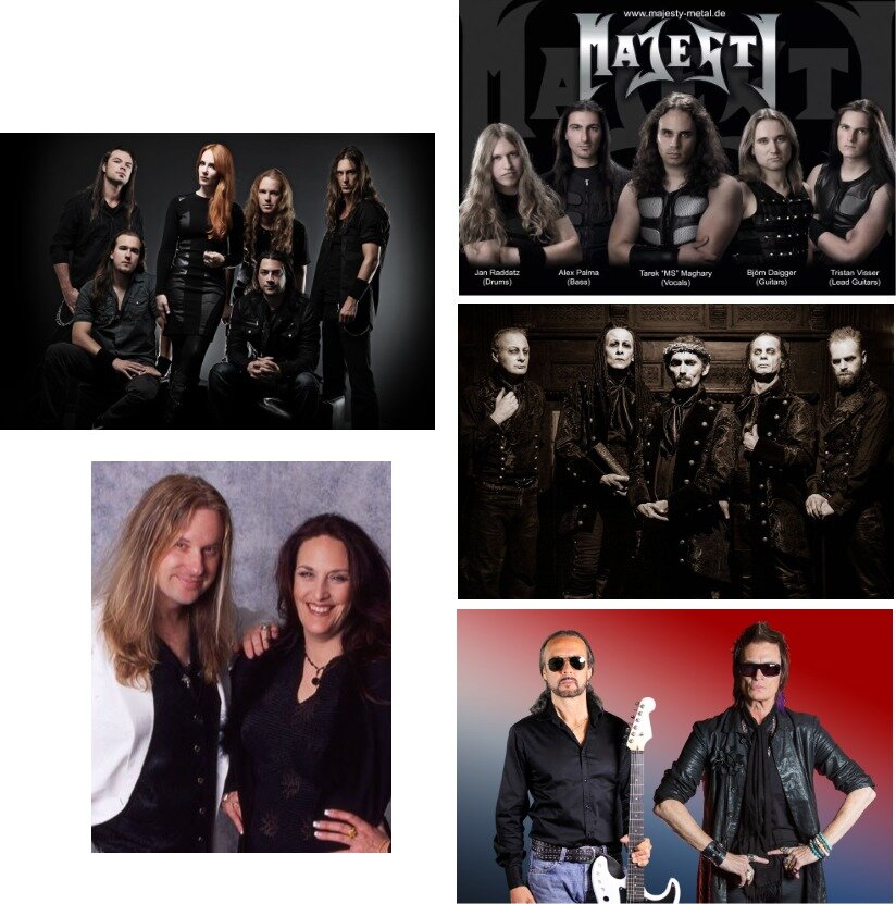 Группы Epica, Majesty, Hell. Музыканты Эрик Норландер и Лана Лейн, Дарио Молло и Глен Хьюз