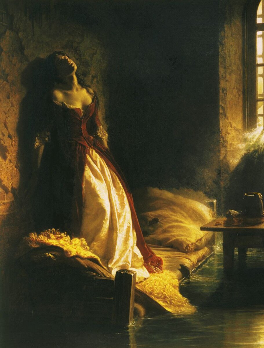 Картина Константина Флавицкого "Княжна Тараканова", 1864 год. Не является подлинным изображением самозванки