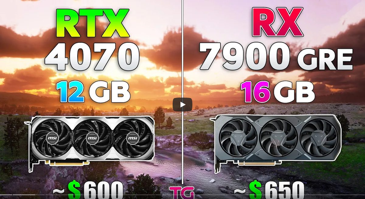 4070 super vs 7800 xt