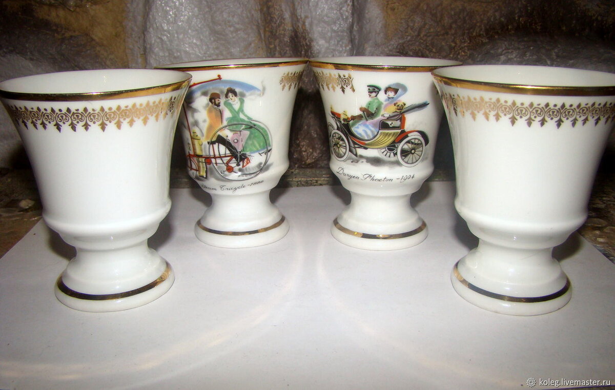 Бокалы-мазагран..фарфор..Франция..Лимож  © https://www.livemaster.ru/item/23188947-vintazh-bokaly-mazagran-farfor-frantsiya-limoz