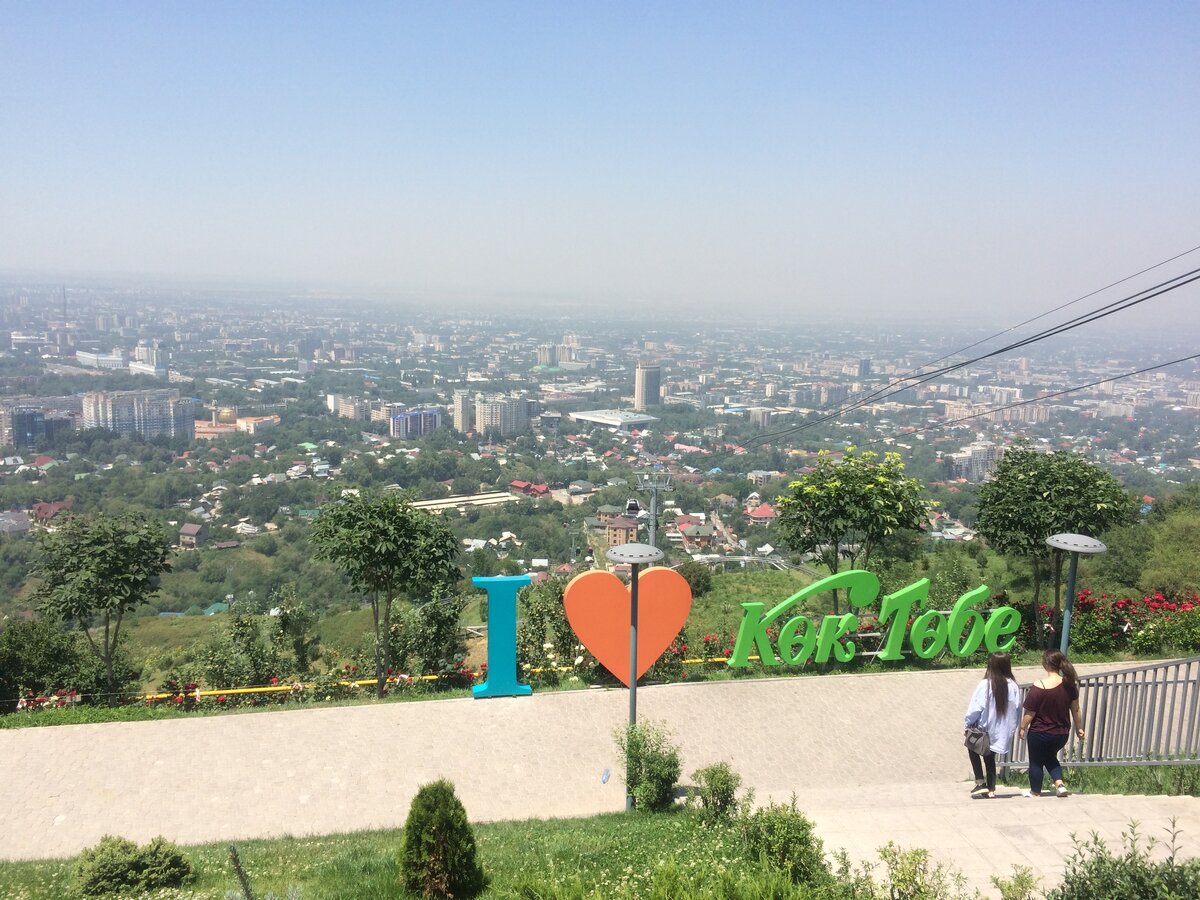 Вид на город с  высоты птичьего полета -Кок Тюбе