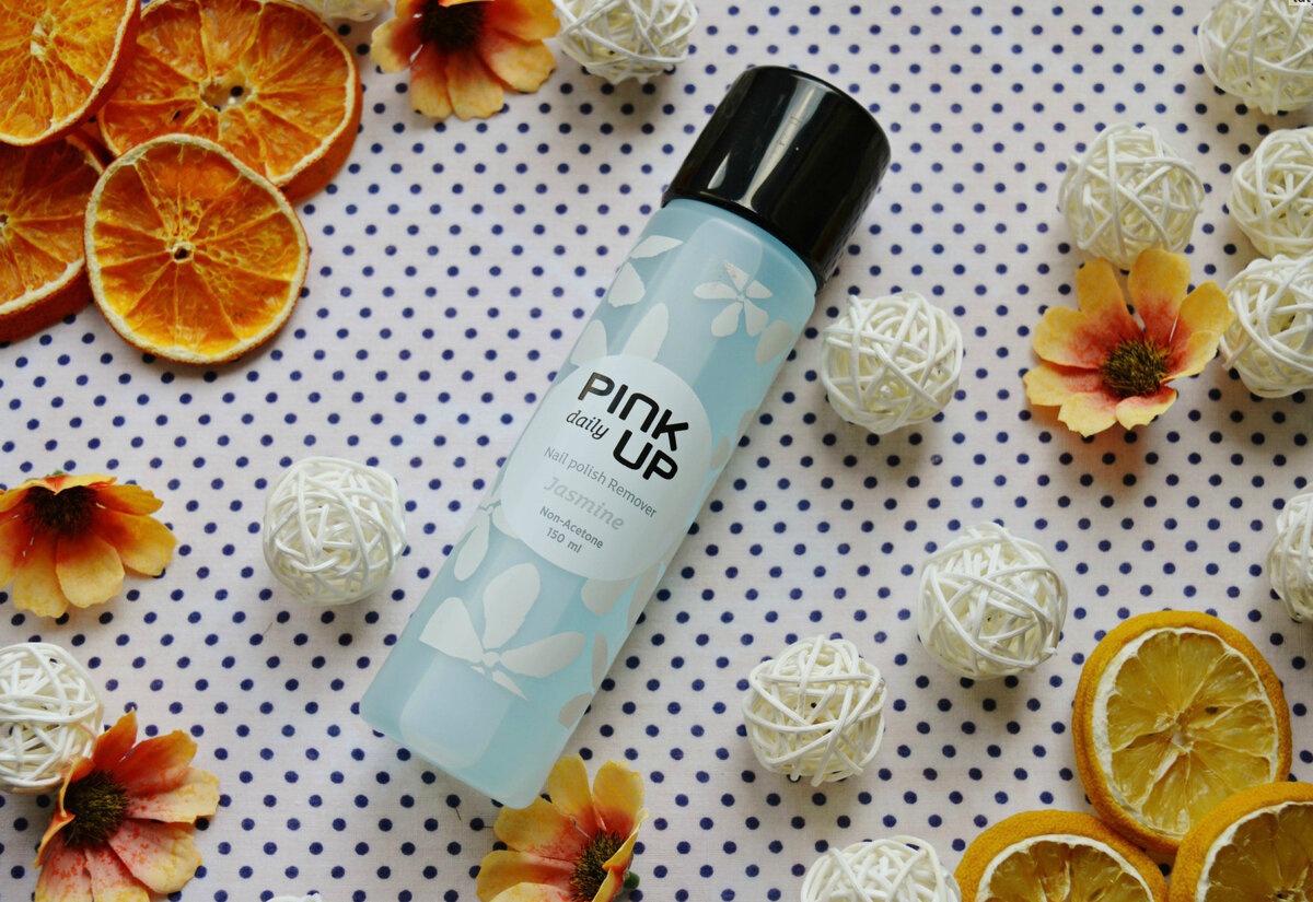 Средство для снятия лака от Pink up без ацетона с ароматом жасмина