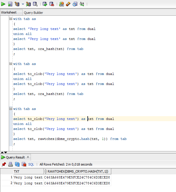 Hash по-разному