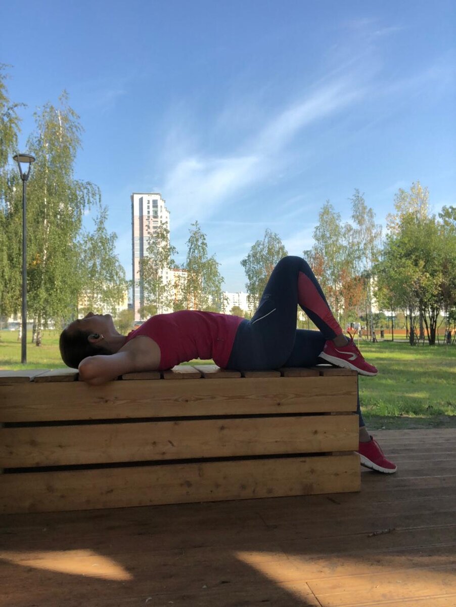отдых после утренней пробежки=)))