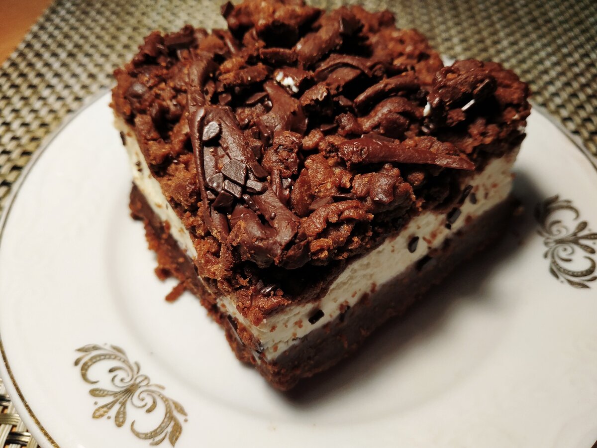 шоколадный пирог с творогом фото