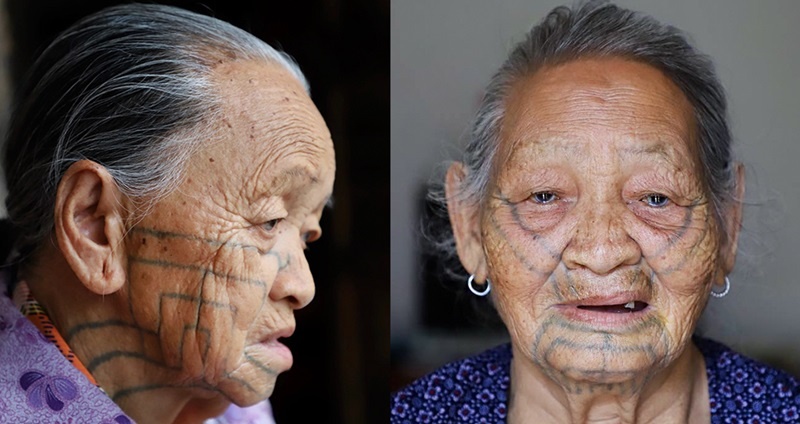 татуировки на лице , китай , тату 