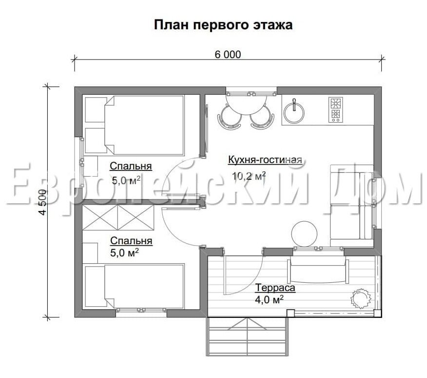 Великолепный дом 6х4 для отдыха семьи с ребенком!