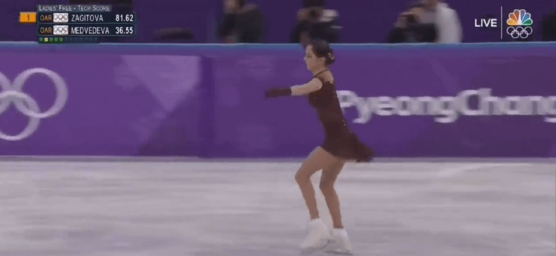 Тройной риттбергер Евгении Медведевой