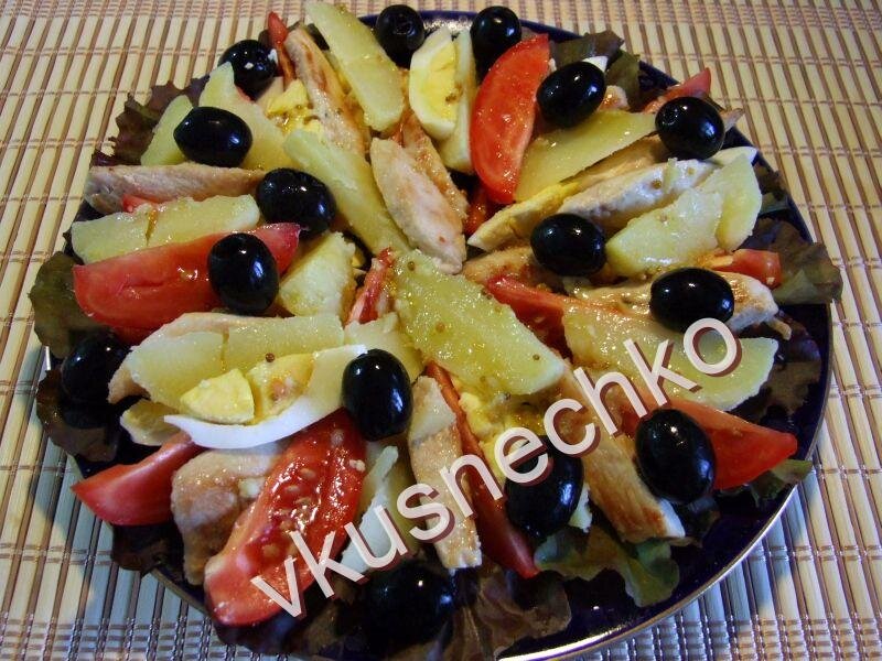 Как приготовить Салат Прованс с курицей, пошаговый рецепт с фото.  