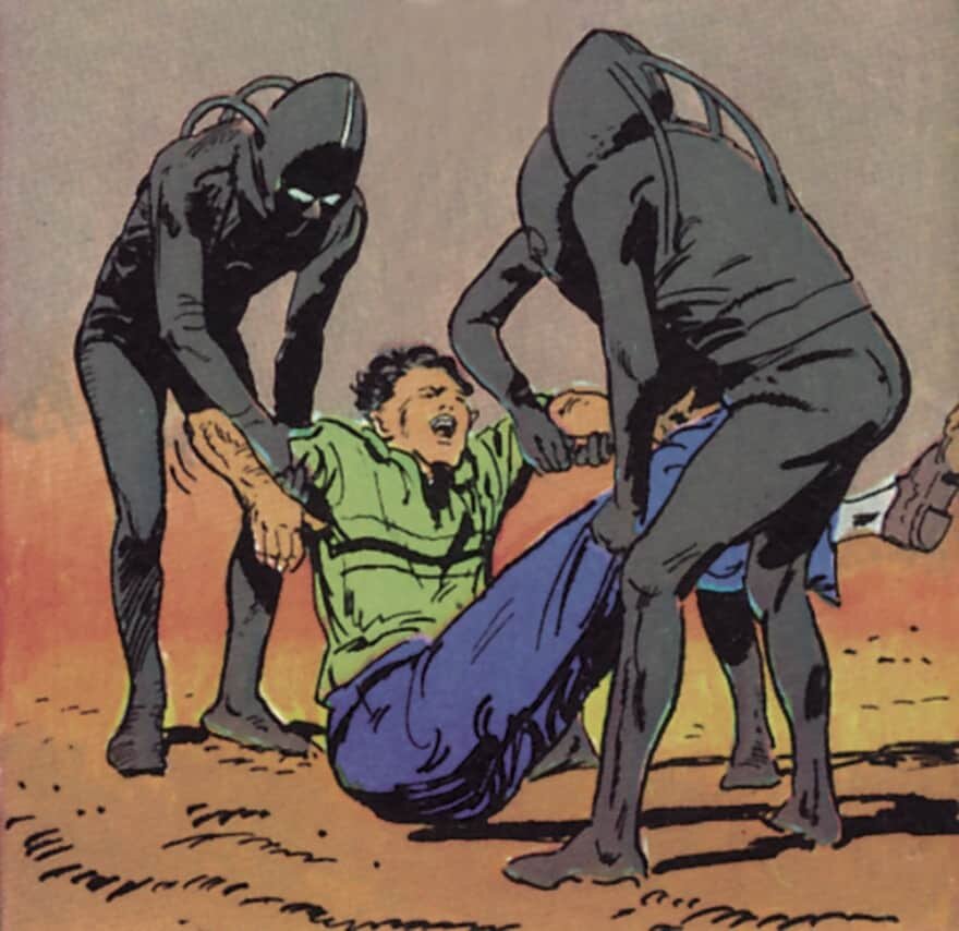 Иллюстрация "Инопланетяне похищают фермера"