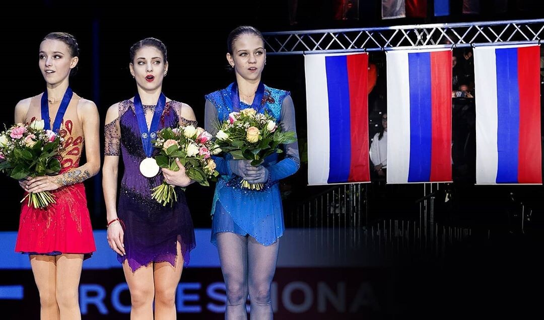 В женском одиночном катании весь пьедестал заняли российские фигуристки. Фото Instagram msmayskaya 