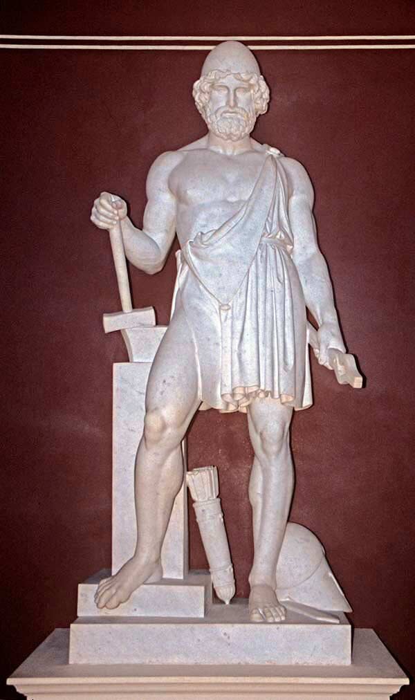 Бог Вулкан (Гефест). Статуя работы Торвальдсена, 1838

