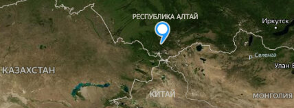 Республика Алтай и соседние государства со спутника..