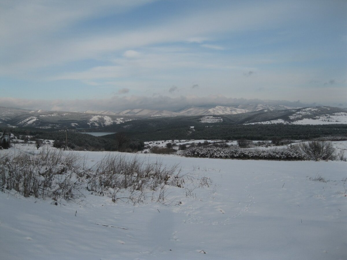 Окрестности  замело снегом.