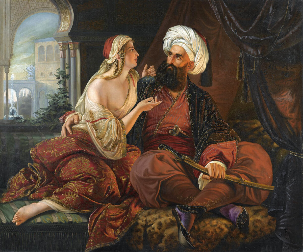 Картина "султан и фаворитка".