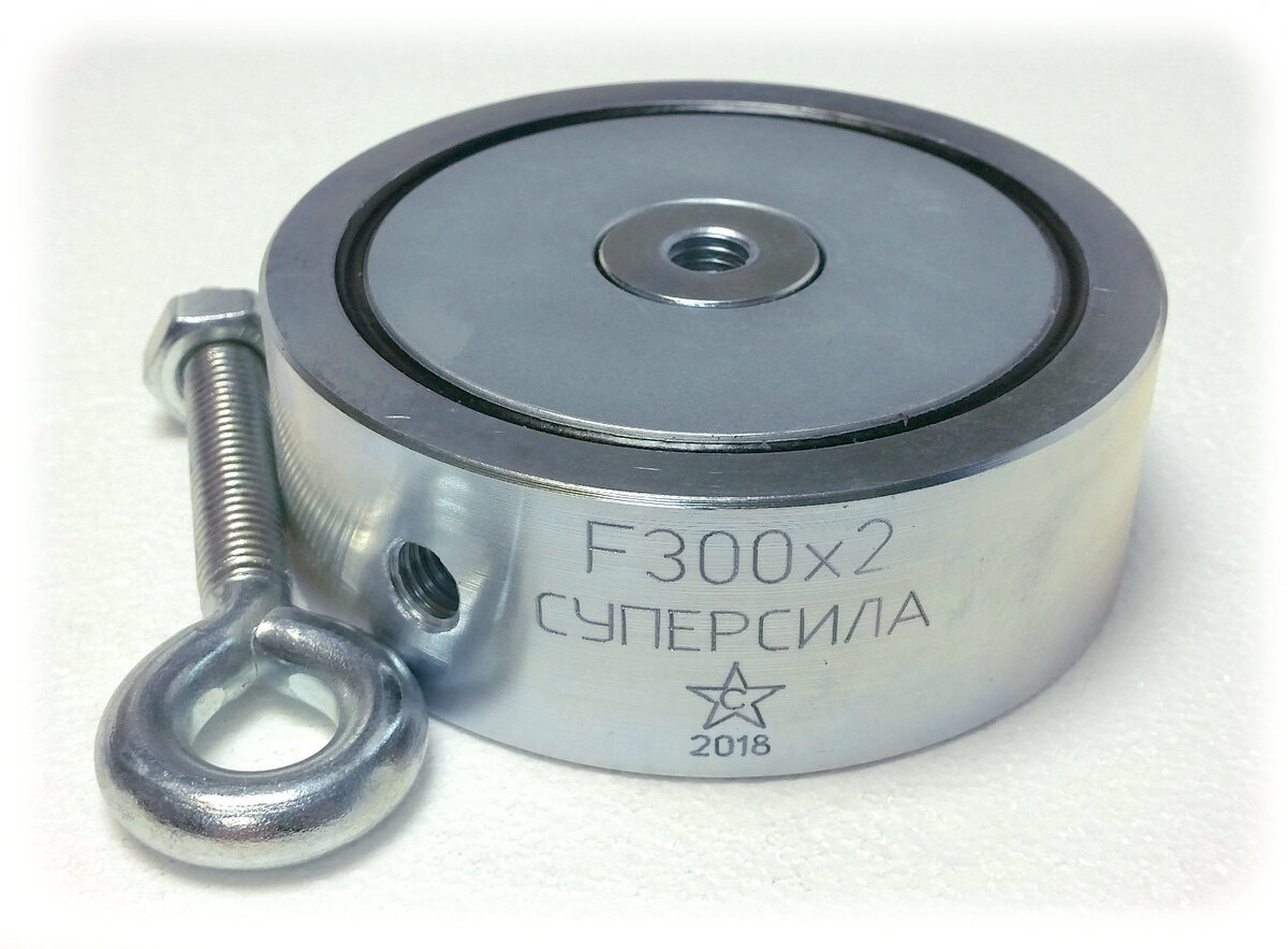 Поисковый магнит F300х2 двухсторонний
