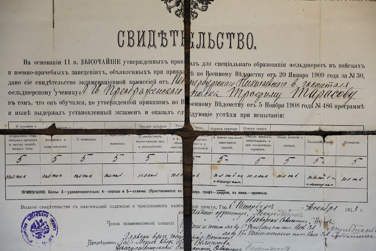 Состояние документа до реставрации.