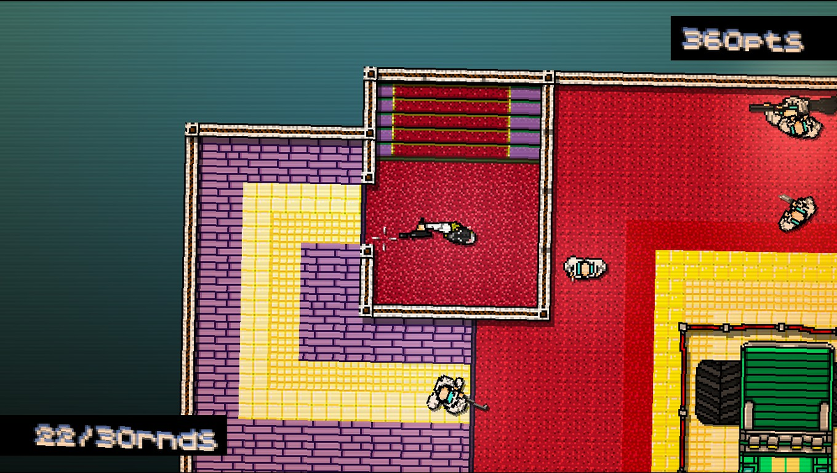 самый обычный уровень из Hotline miami