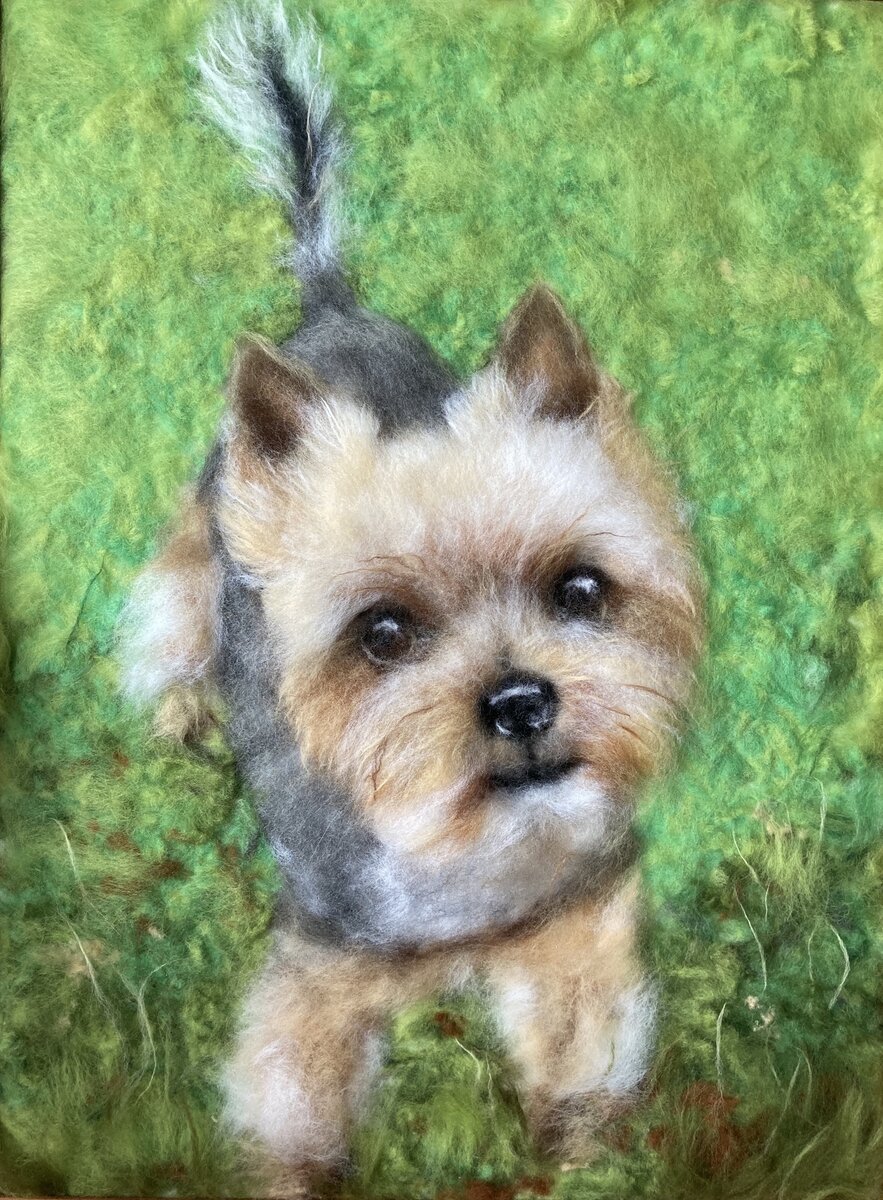 Картина из шерсти. Выполнена на заказ. Портрет по фото.