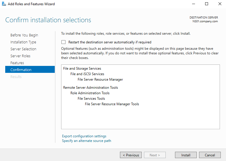 File Server Resource Manager