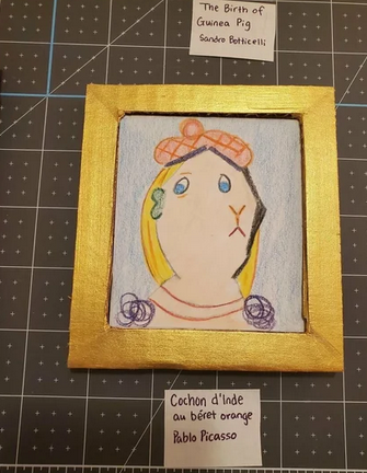"Морская свинка в оранжевом берете" П.Пикассо