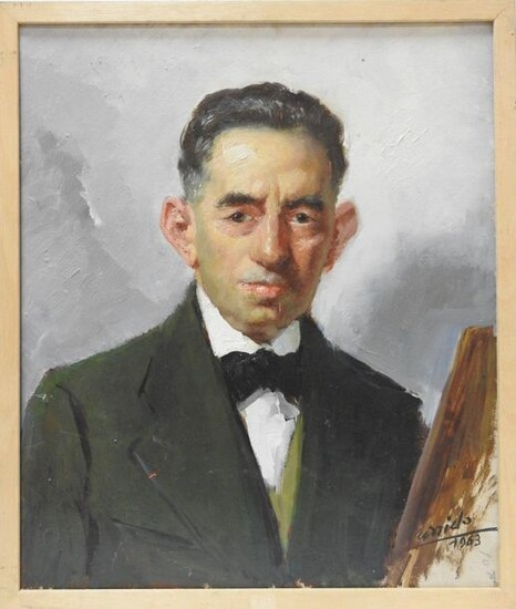 Louis- Edouard GARRIDO (La Varenne-Saint-Hilaire, 1893 - Caen, 1982) Self-portrait of the artist /фото:https://www.lot-art.com/auction-lots/Louis-Edouard-GARRIDO-La-Varenne-Saint-Hilaire-1893-Caen/113-loui_edouard-21.6.20-pousse
