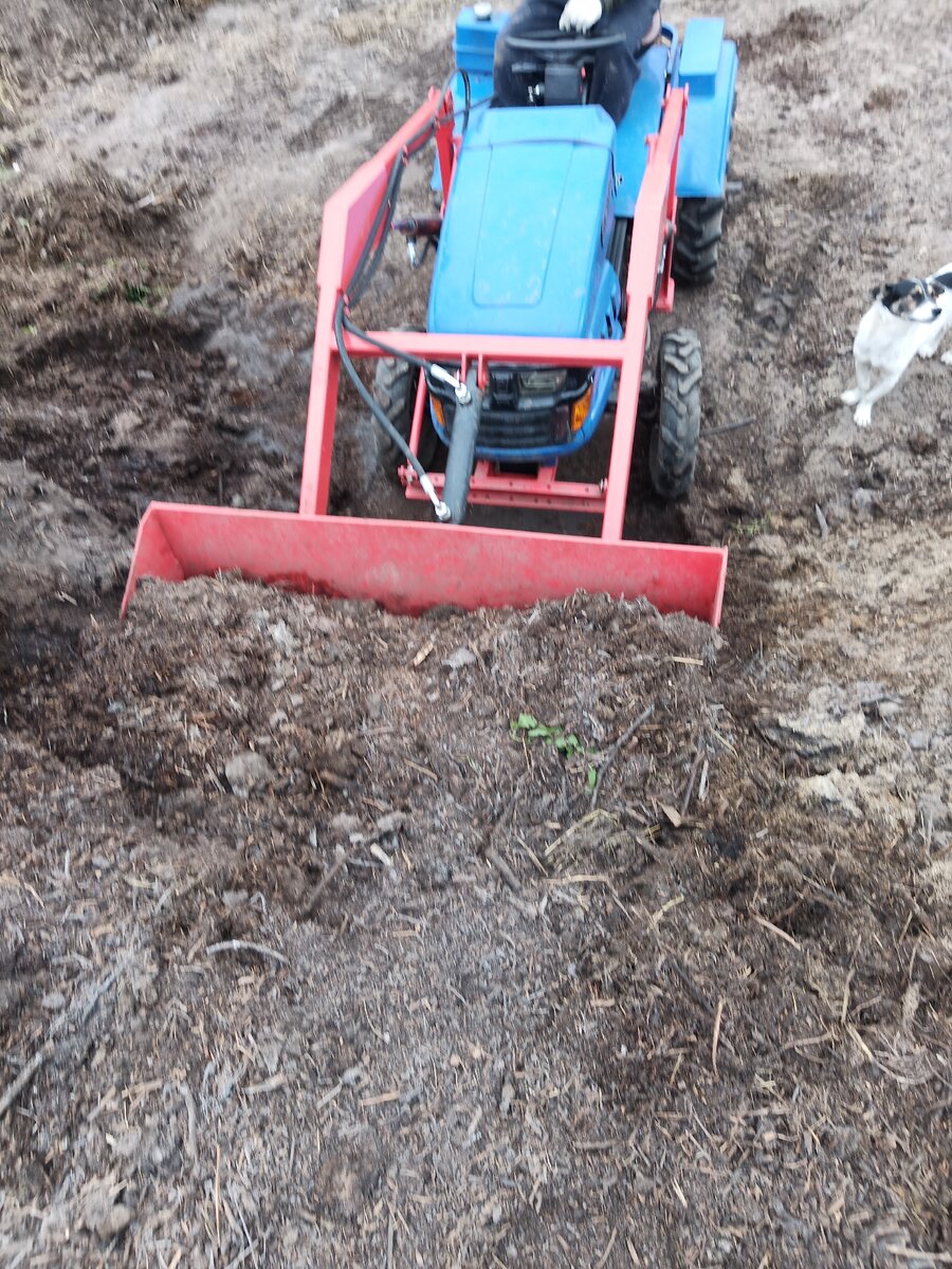 Забор перегноя из бурта