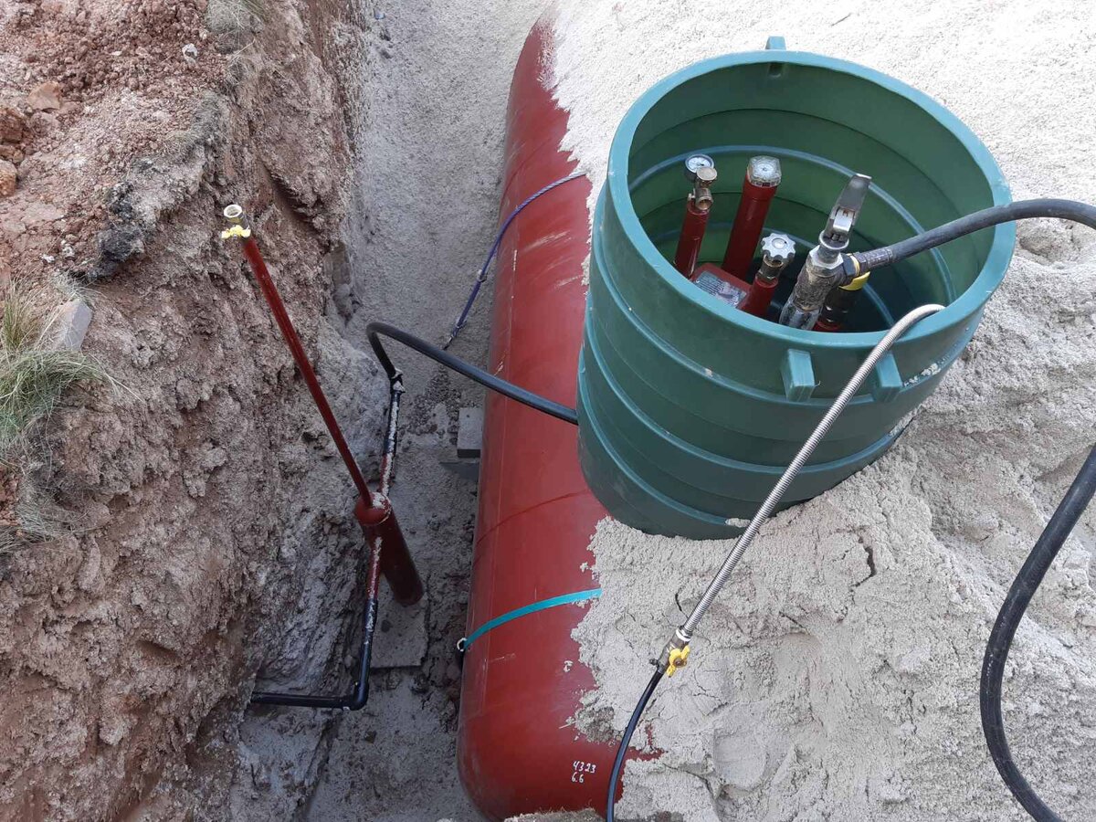 Процесс заправки газгольдера