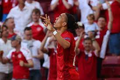 Нападающий немецкого клуба "РБ Лейпциг" и сборной Дании Юссуф Поульсен