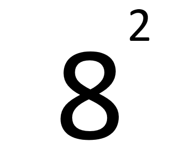 Желательно именно показать, а не спросить: "Сколько будет восемь в квадрате?"