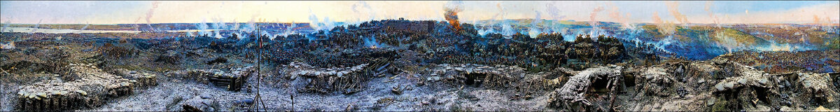 «Панорамная картина «Осада Севастополя»,1904, создана русским художником Францем Рубо