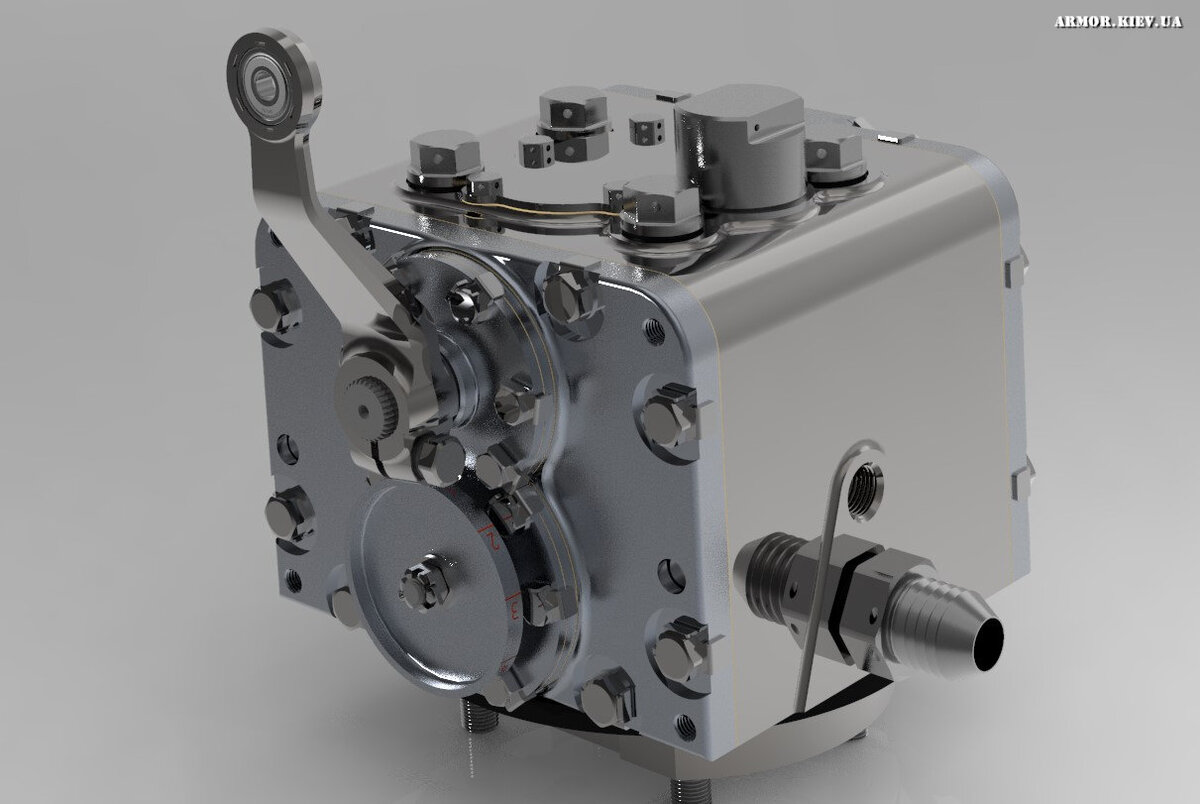 Правый механизм распределения 434.62.001сб танка Т-64А. 3D в сувенирном исполнении, выполнил В. Чобиток