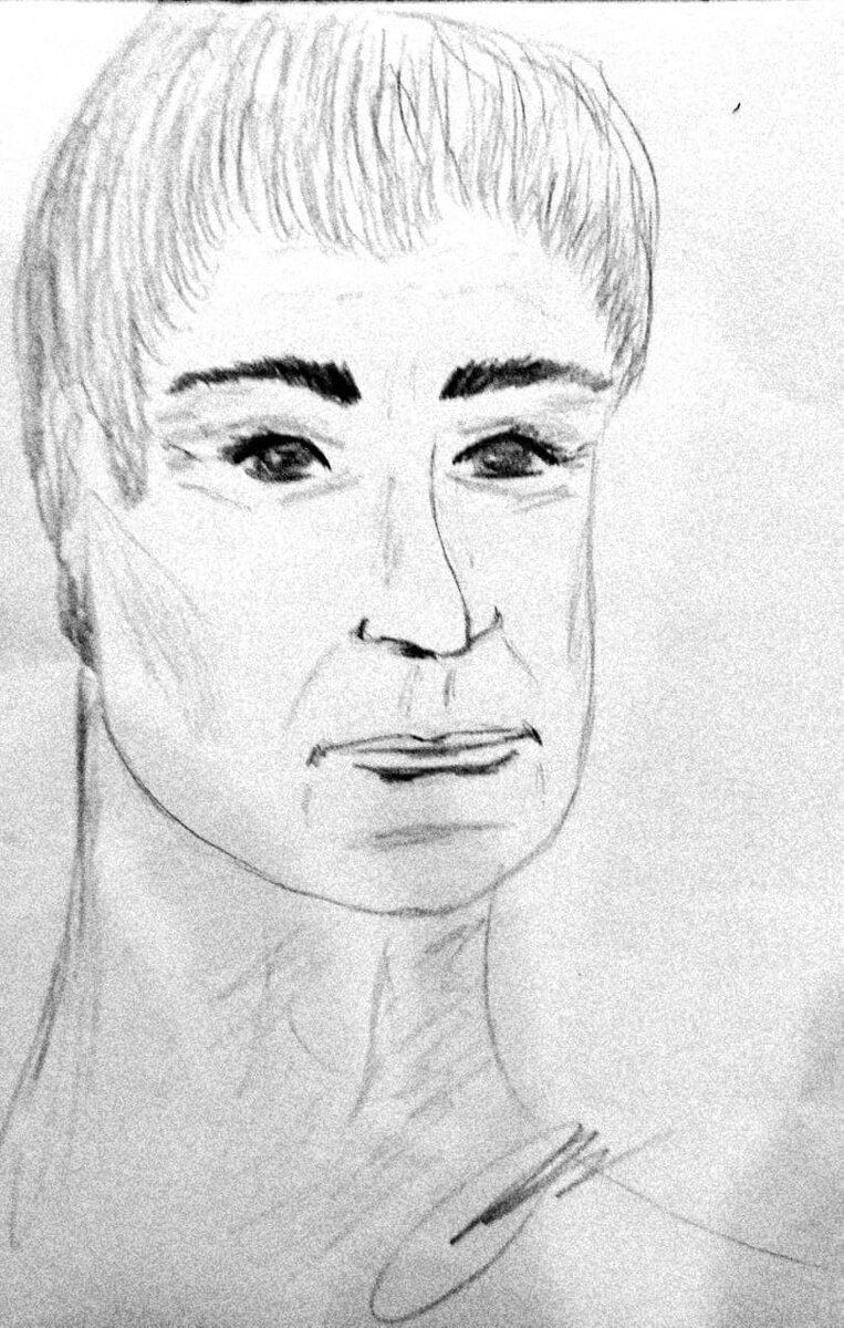 Не Квазимодо. Рисунок карандашом. Эскиз. 
