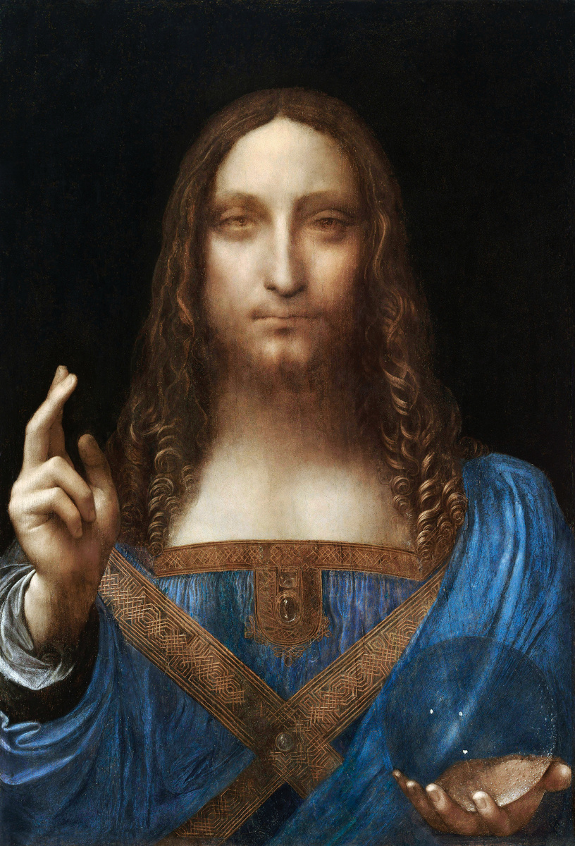 Leonardo da Vinci's Salvator Mundi (circa 1500) famous painting