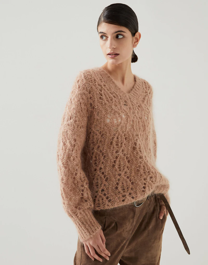 Ажурный джемпер от Брунелло Кучинелли