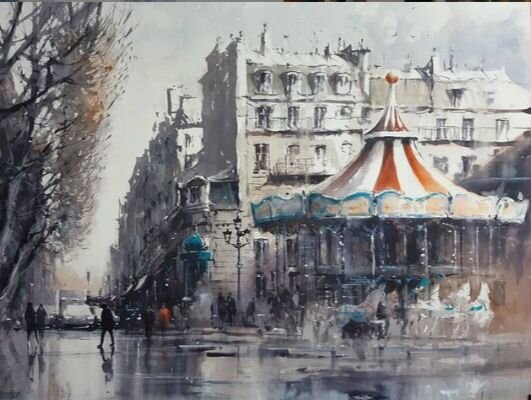 5. ������ ������ �������. Le carrousel. 50x70cm. ��������. ����������� �� �������� ��������� � ���������: @michal_jasiewicz